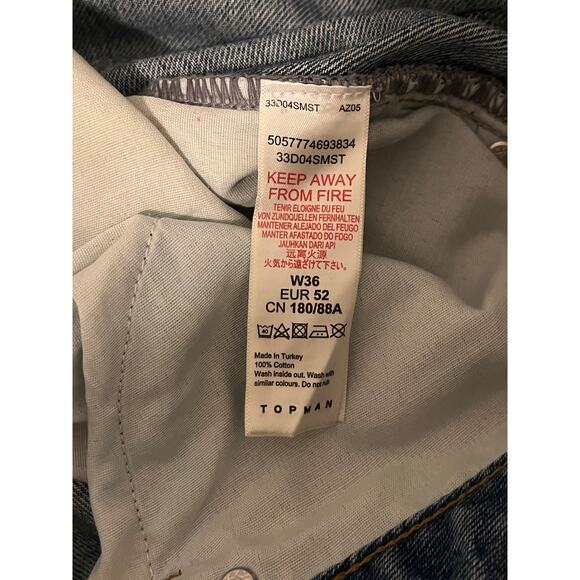 Topman Mens Slim Denim Shorts 8” - Picture 6 of 9